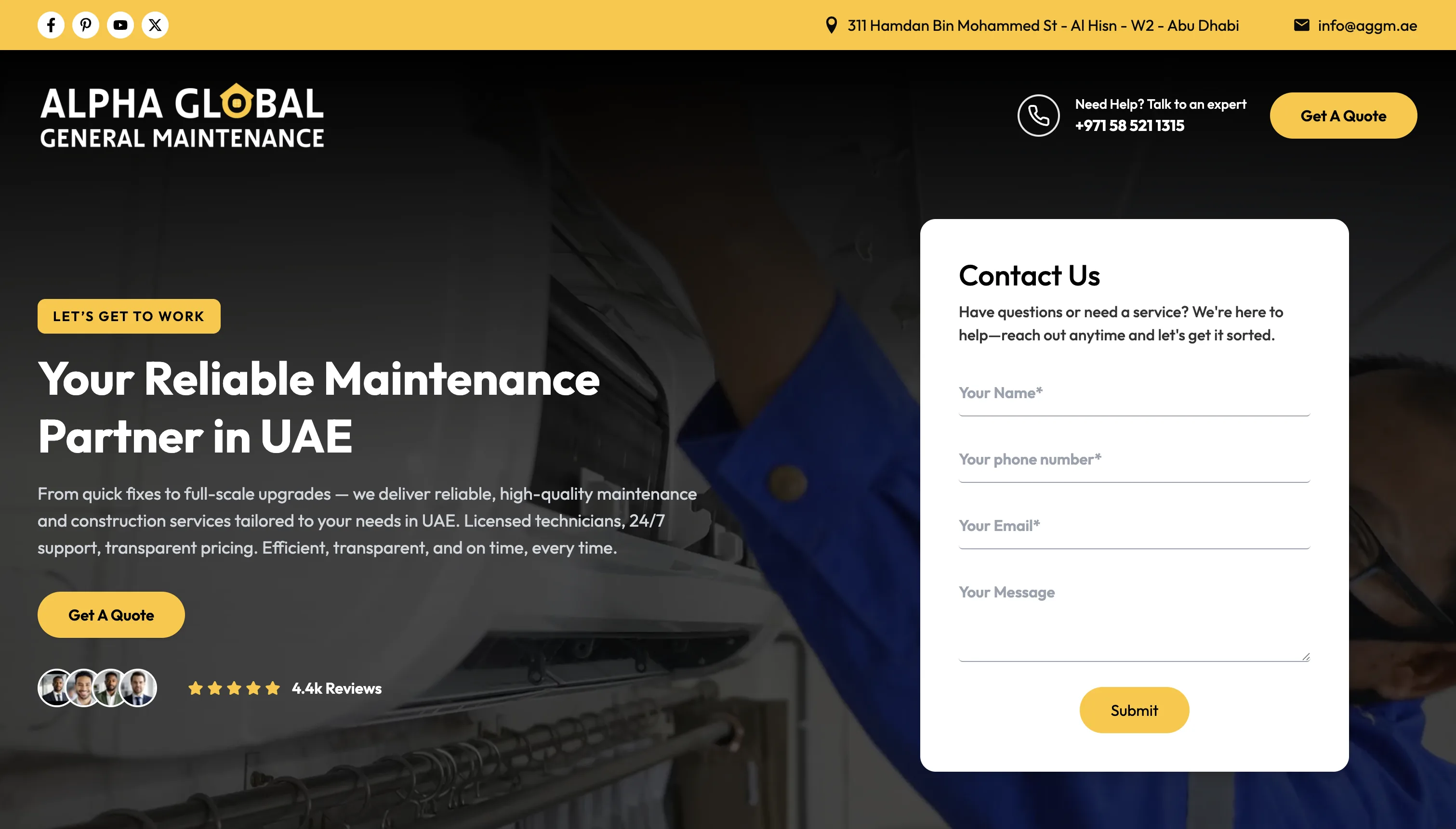 Alpha Global website preview