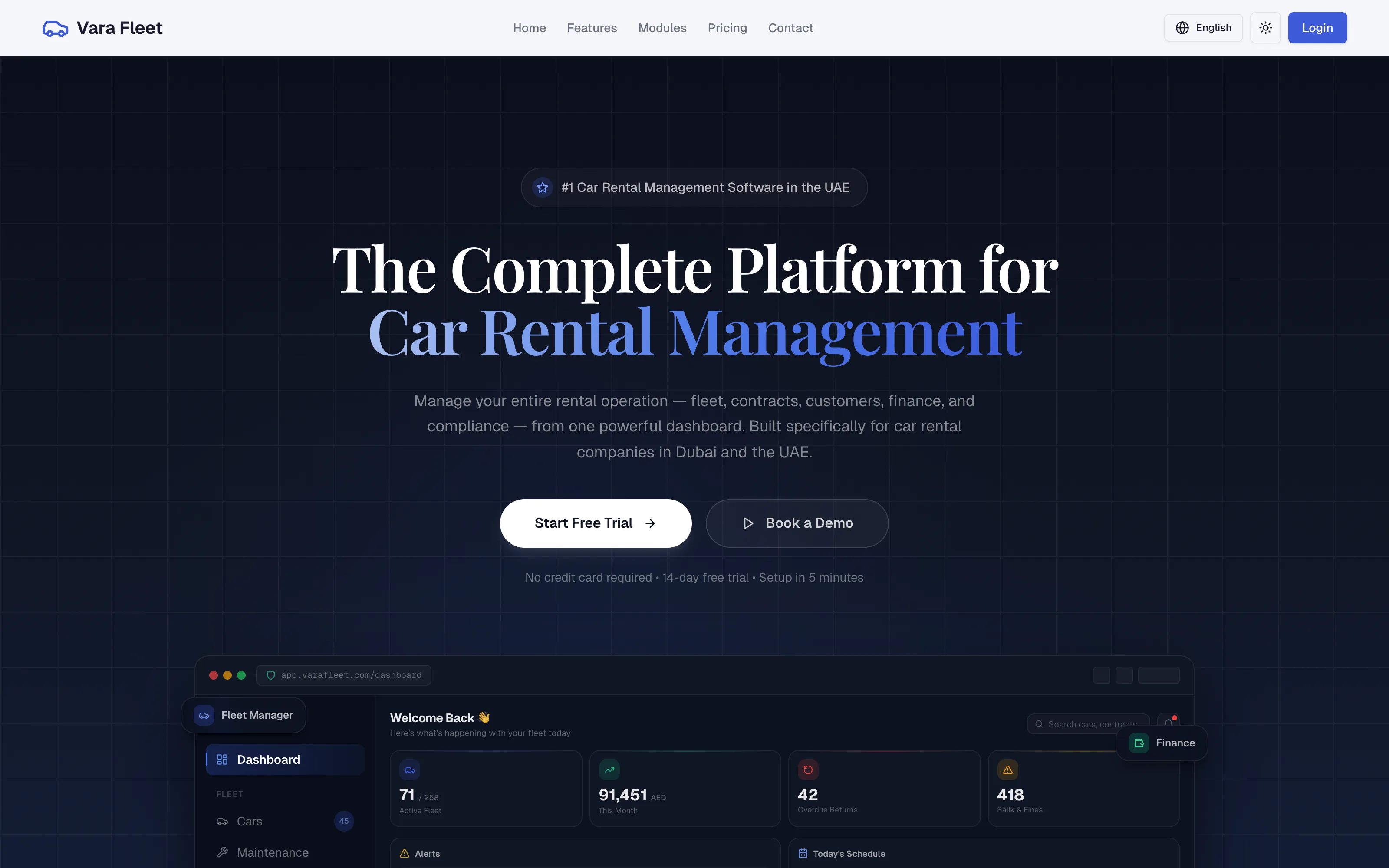 Vara Fleet website preview